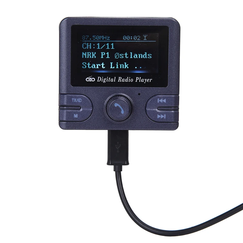 Car Digital Radio Adapter with Music Streaming SMB DAB antenna FM transmitter Bluetooth audio handsfree phone TF card MP3 player