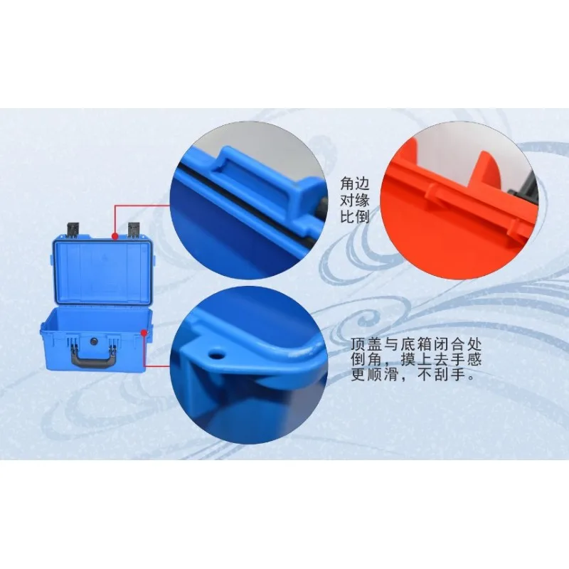 Пластиковый герметичный водонепроницаемый защитный чехол для оборудования, портативная коробка для инструментов, сухая коробка, Уличное оборудование с губкой