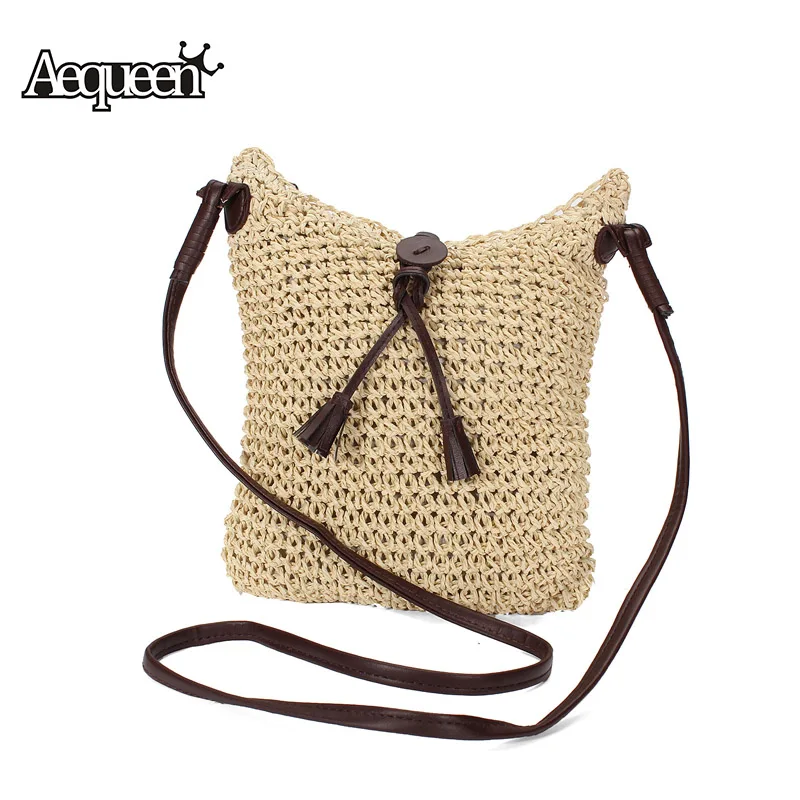 

Newest Fashion Woven Shoulder Bags Straw Summer Women Weave Crossbody Burlap Jute Pouches Beach Small Travel Handbag