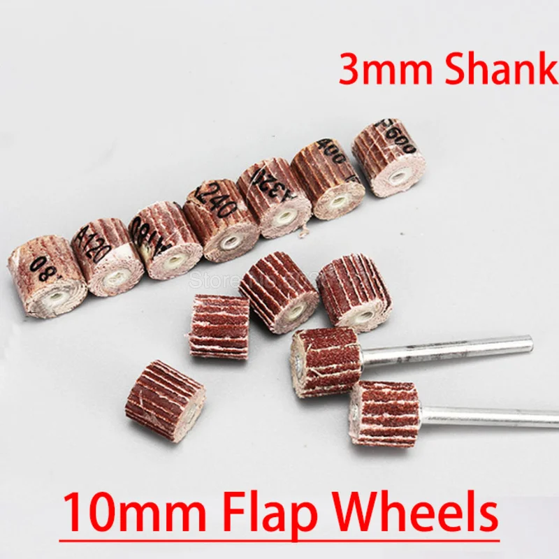 

1Pcs 10mm Sanding Flap Disc Grinding Wheels Brush Sand Dremel Accessories For Abrasive Grinder Rotary Tools