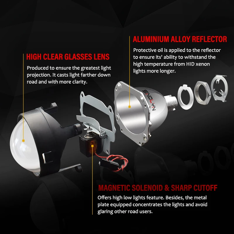 SINOLYN X5 مربع LED عيون الملاك الشيطان هالو DRL زينون ثنائية عدسة سيارة مصباح أمامي لجهاز الإسقاط HID السيارات ضبط عدة H4 H7 ، استخدام H1 لمبات