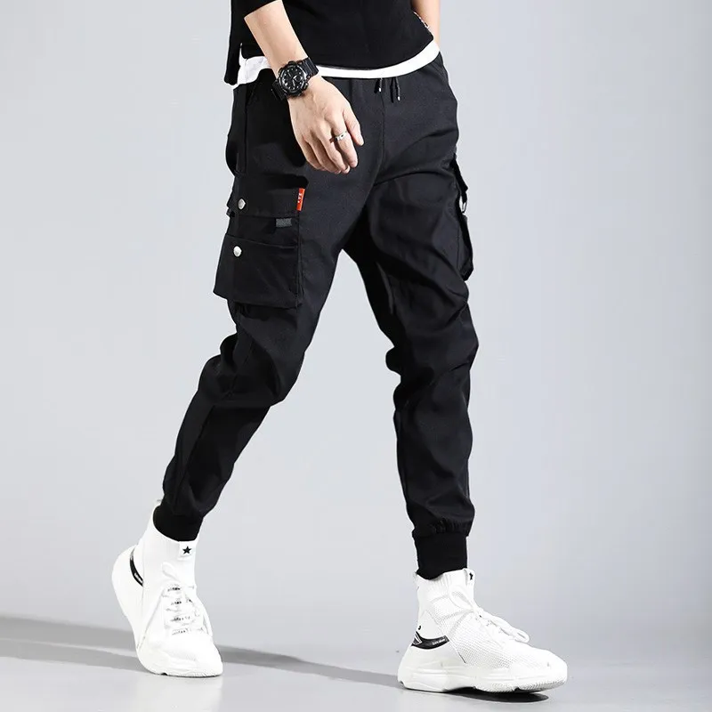 

Hip Hop Men Pantalones Hombre High Street Kpop Casual Cargo Pants with Many Pockets Joggers Modis Streetwear Trousers Harajuku