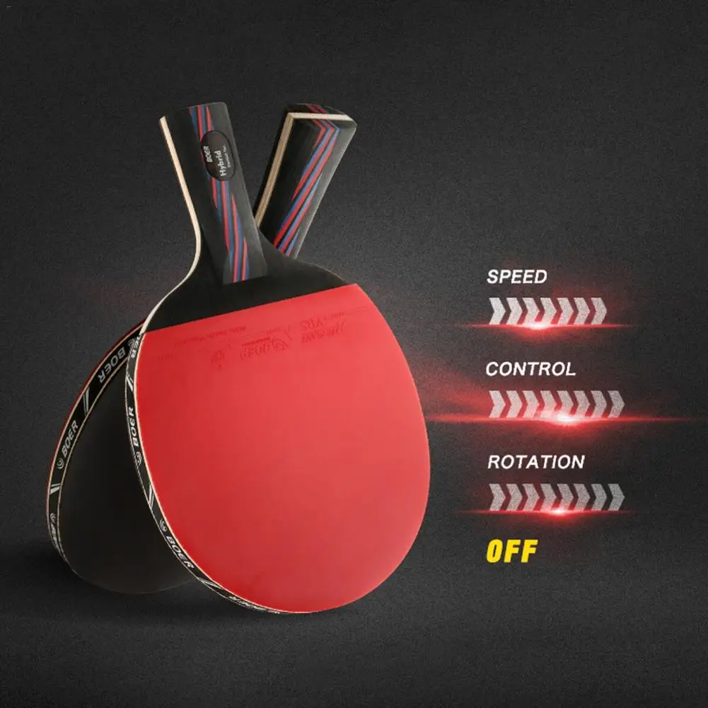 

BOER 1pc Red Black Carbon King 9.8 Base Table Tennis Racket Ping Pong Bat
