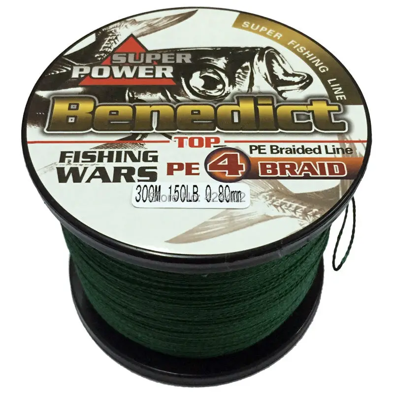Linha de Pesca Fio de Fibra Marcas Novo 0.8mm 150lb Linha Trançada pe Multifilament 300 m Ceia Forte Trançada 4x