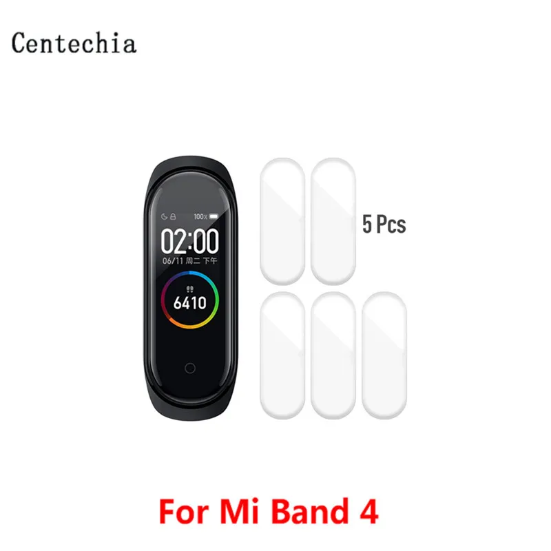 Usb кабель для зарядки 1 м 0,2 м для mi Band 4 сменный Шнур зарядное устройство адаптер для Xiao mi band 4 зарядное устройство защита экрана - Цвет: 5pcs Protector