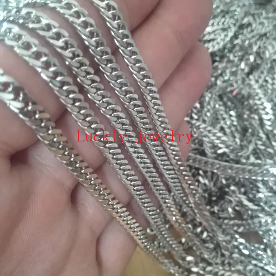 4,2 мм широкий серебряный 3 м в партии браслет из нержавеющей стали цепь двойное плетение ювелирных изделий Поиск/Маркировка DIY