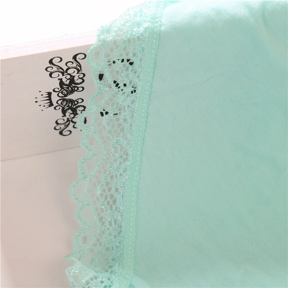 Women's Sexy Lace Panties High Quality Cotton Low Waist Briefs Cozy Lingerie Solid Color Seamless Woman Cotton Panties Underwear