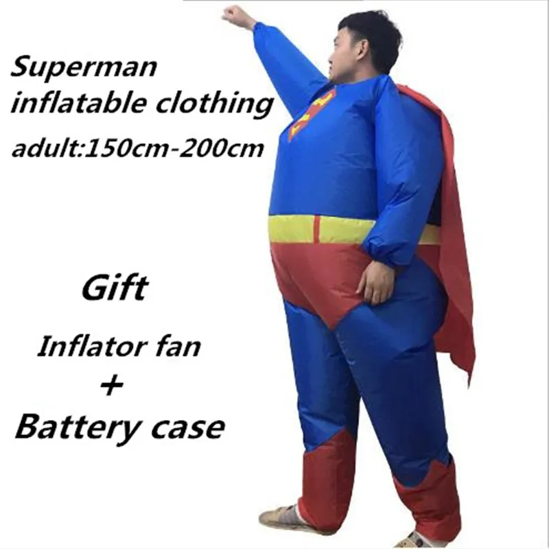 Halloween Inflatable Costume: Dinosaur Sumo Superman Santa Multi-Color Funny Game Activity Dolls Mount for Men and Women image 3
