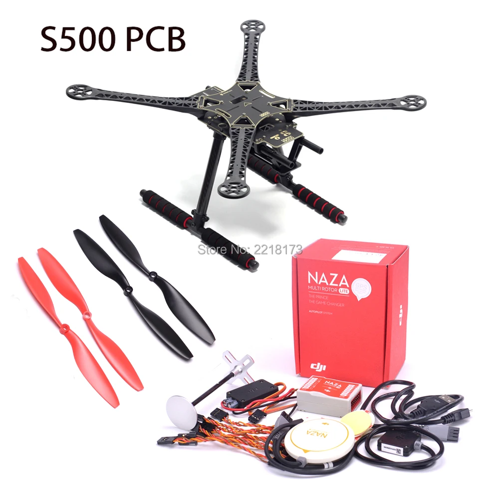 S500 500 мм Quadcopter кадров Комплект с шасси и оригинальный Naza М Lite рейса плате контроллера и gps комбо с ГУП и светодио дный