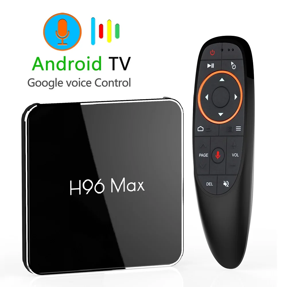 Android 8,1 4 GB 64 GB Amlogic S905X2 LPDDR4 Smart TV caja Dual Wifi H.265 1080 p 4 K USB3.0 h96 MAX X2 Control por voz de Google H96MAX - 1