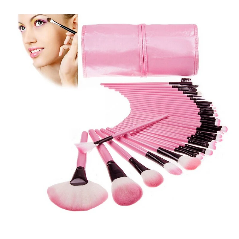 

32Pcs Professional Makeup Brush Set Kits Eyelash Comb Eyebrow High Light Lip Brushes Face Blending Makeup Brushes CosmeticTools