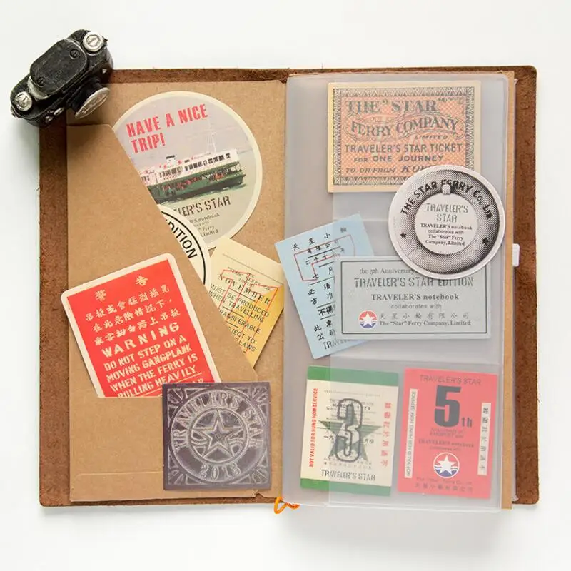 Traveler Notebook Stamp Paper Sticker Vintage Cowhide Diary Decorative Adhesive sticky note Memo Pad DIY Scrapbooking Decor