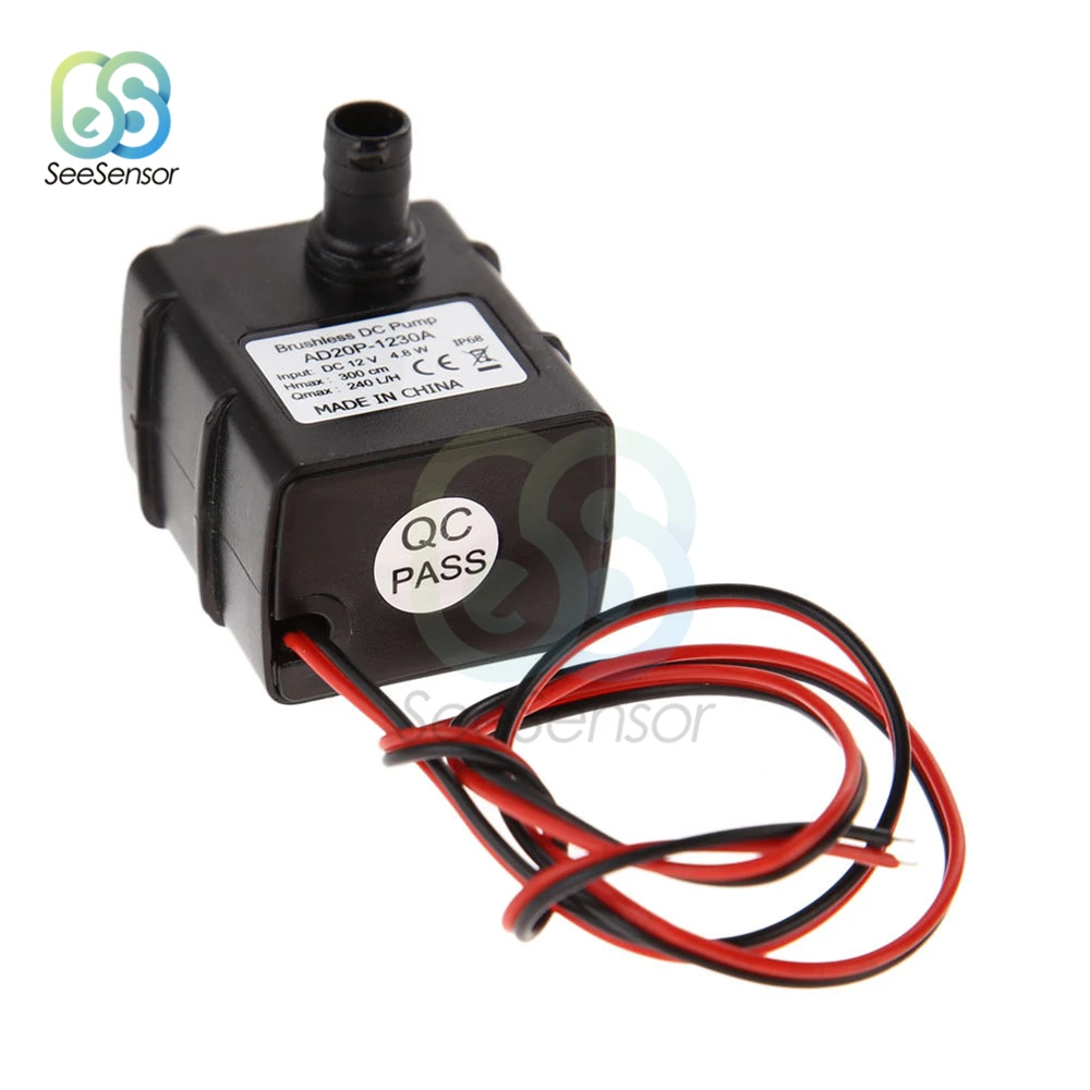 Ultra quiet DC 12V 4.2W 240L/H Flow Rate Waterproof Brushless Pump Mini Submersible Water Pump For Garden Aquarium|Pumps| - AliExpress