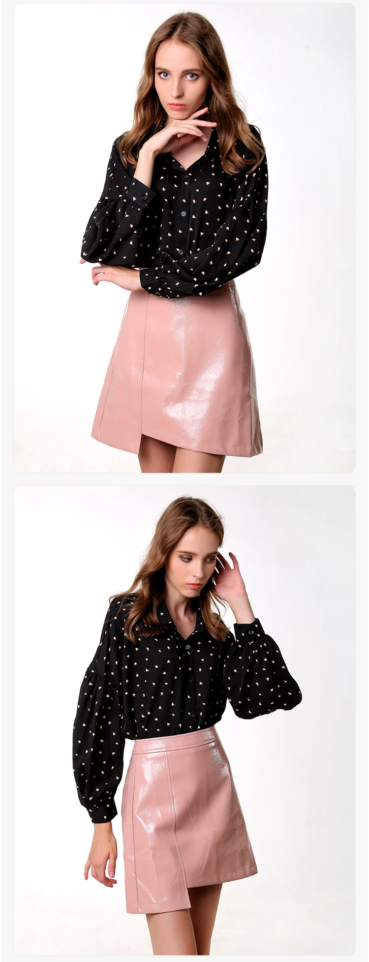 CMAZ мини женская кожаная розовая однотонная короткая юбка 2019 летняя юбка трапециевидной формы с высокой талией Асимметричная юбка с