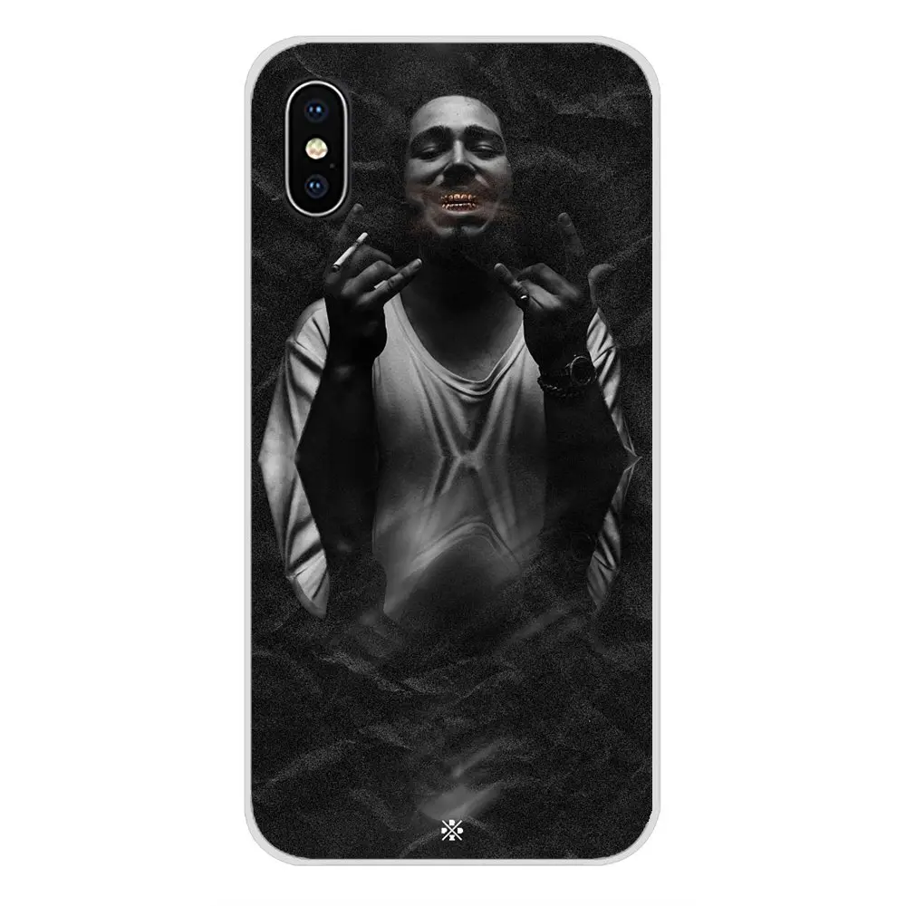 Аксессуары чехлы для телефонов моделей Post Malone Music Art Apple iPhone X XR XS MAX 4 4S 5 5S 5C SE 6 6S 7 8 Plus