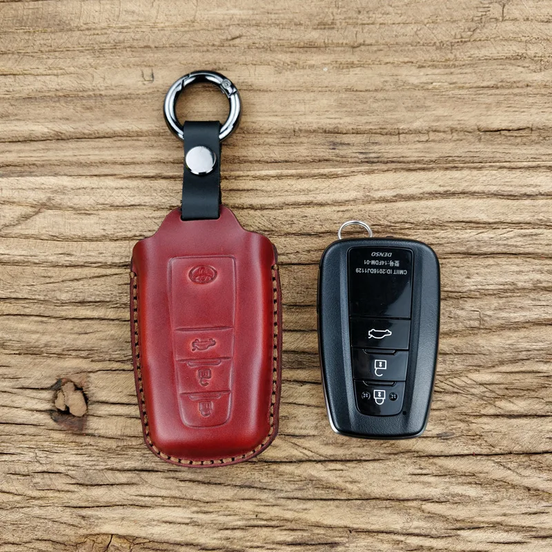 CICICUFF качественный чехол для ключей автомобиля из натуральной кожи с масляным воском для Toyota New Camry выделенный кожаный чехол для ключей j