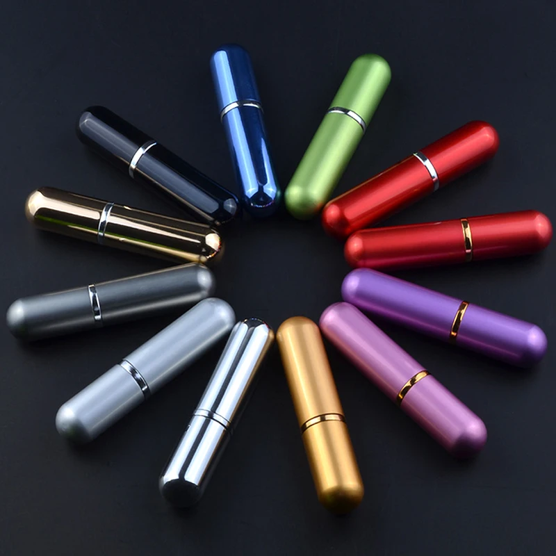 

1 Pcs Mini 6ml Traveler Refillable Portable Aluminum Spray Atomizer perfume bottle Empty Parfum bottle best seller
