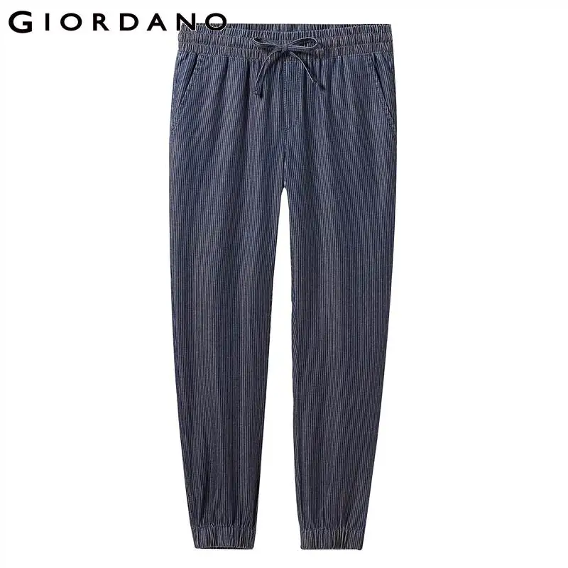 Giordano тонкие джинсовые брюки баски из натурального хлопка с резинкой на поясе
