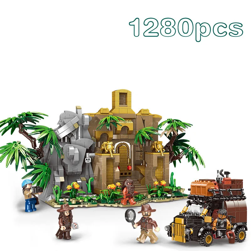 

Military series virgin forest science adventure Tropical rainforest mysterious castle building blocks Toys Gifts