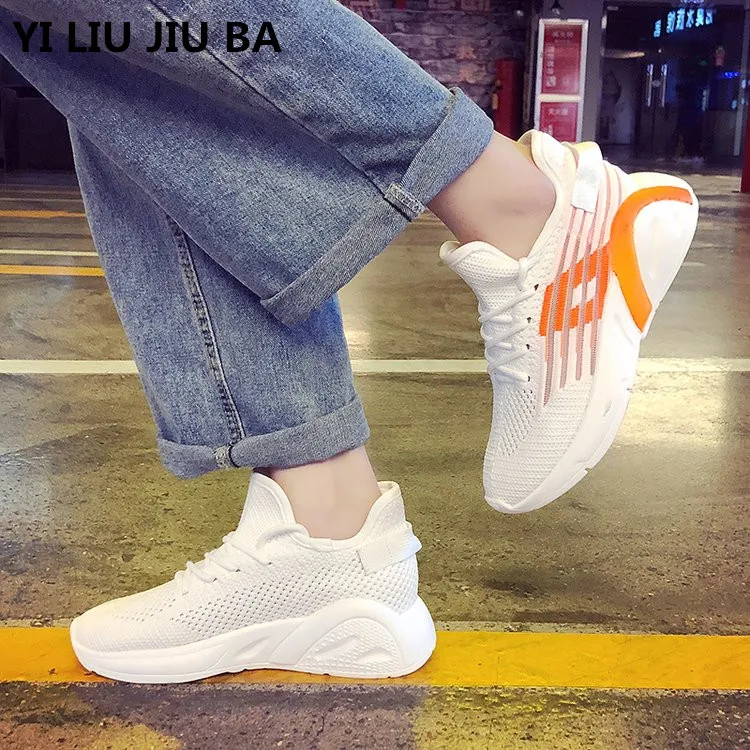 

spring Autumn women shoes Casual Lace Up Breathable Mesh walking shoes flats women shoes women Casual shoes plus size 35-39 *224