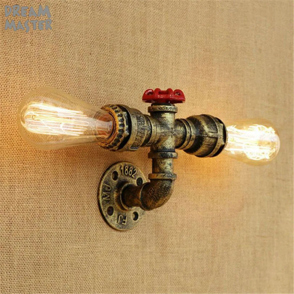 Industrial Wall Lamp American Retro Country Loft Style LED Lamps Antique rust Iron Wall Light for Bar Cafe Home Lighting