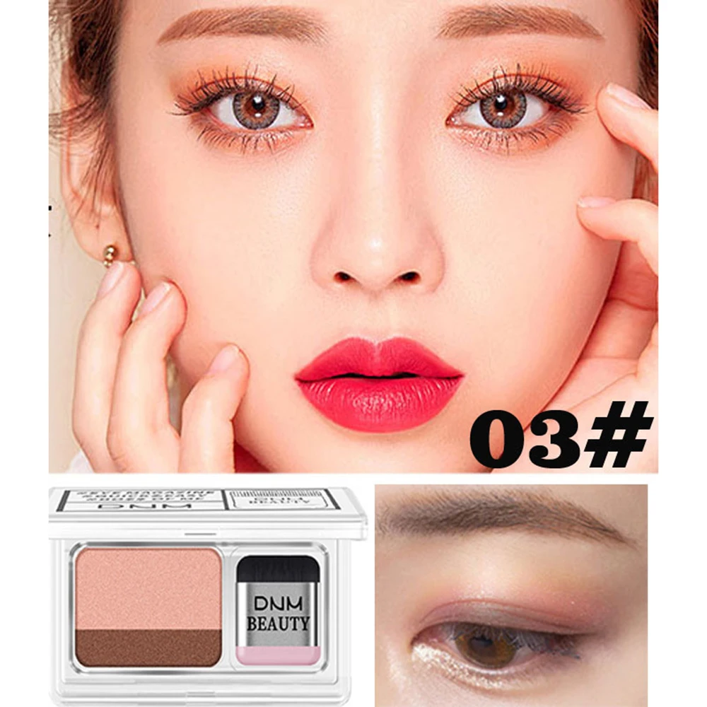 

Manooby 1PCS Lazy Dual Gradient Colors Eyeshadow Shimmer Natural Eyeshadow Matte Earth Color Eye Shadow Beauty Makeup Palette