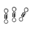 50PCS Ball Bearing Swivel Solid Rings Fishing Connector Ocean Boat Fishing Hooks Black ► Photo 2/5