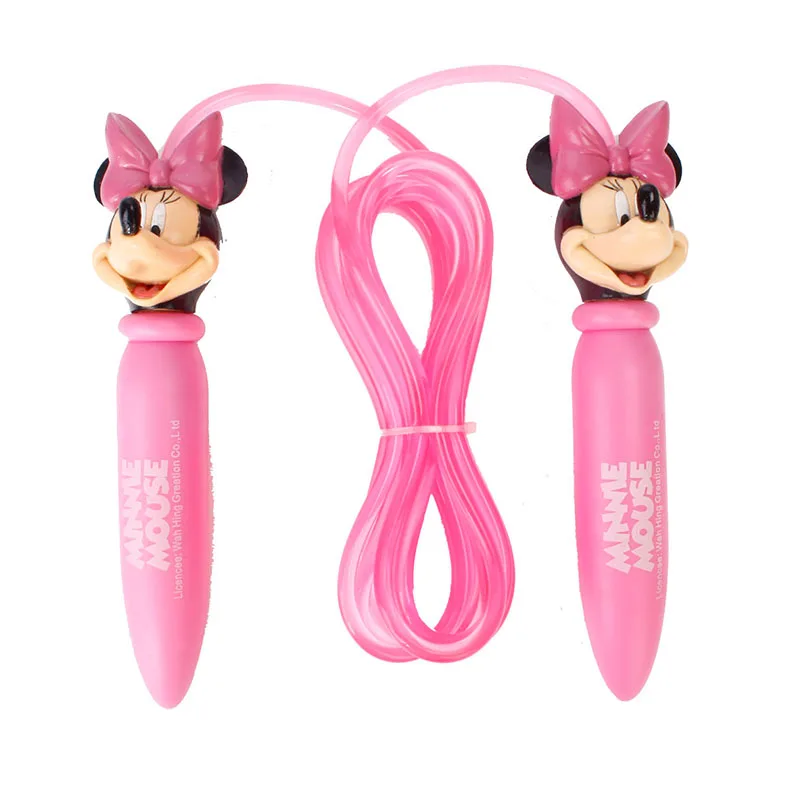 DISNEY Mickey Cartoon Kids 9 Feet Jump Ropes Plastic Handle Sport Bodybuilding Skipping Ropes Corda De Pular Gym Equipment girl 88