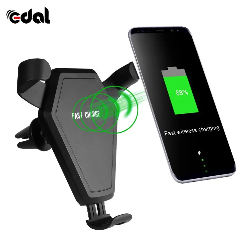 Qi Wireless Charger Suction Cup Holder For iPhone X 8 Plus Quick Charge Fast Charging Pad Car Holder Stand