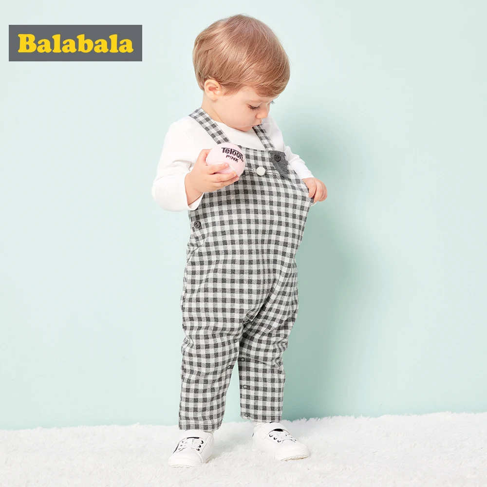 

Baby Boys Autumn 2018 New Clothing Suit Fashion Long-sleeved Tops + Bib Baby Suits Cotton Comfortable Cute Lively Clothing For I