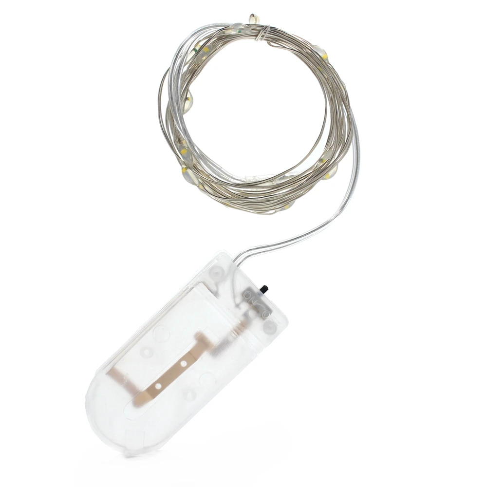 1M/2M 10/20 Leds Fairy Light CR2032 Battery Powered LED Christmas Light Copper Wire String Light For Wedding Xmas Garland Party