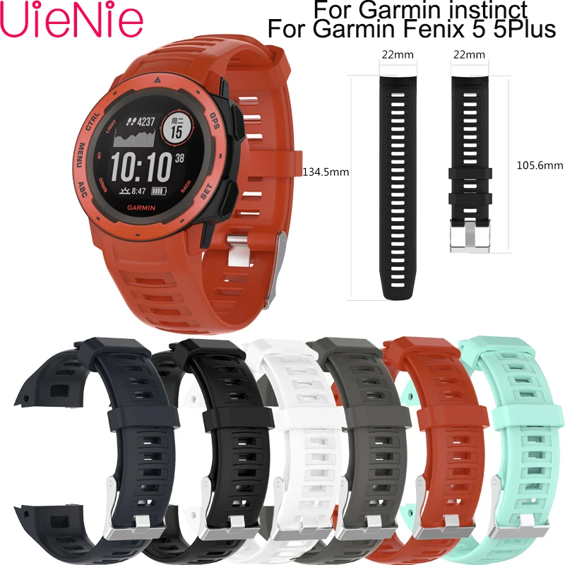 

22mm Silicone Watch Band Strap for Garmin Fenix 5/5 Plus/Forerunner 935/Instinct/Quatix 5 Smart Watch strap Replacement parts