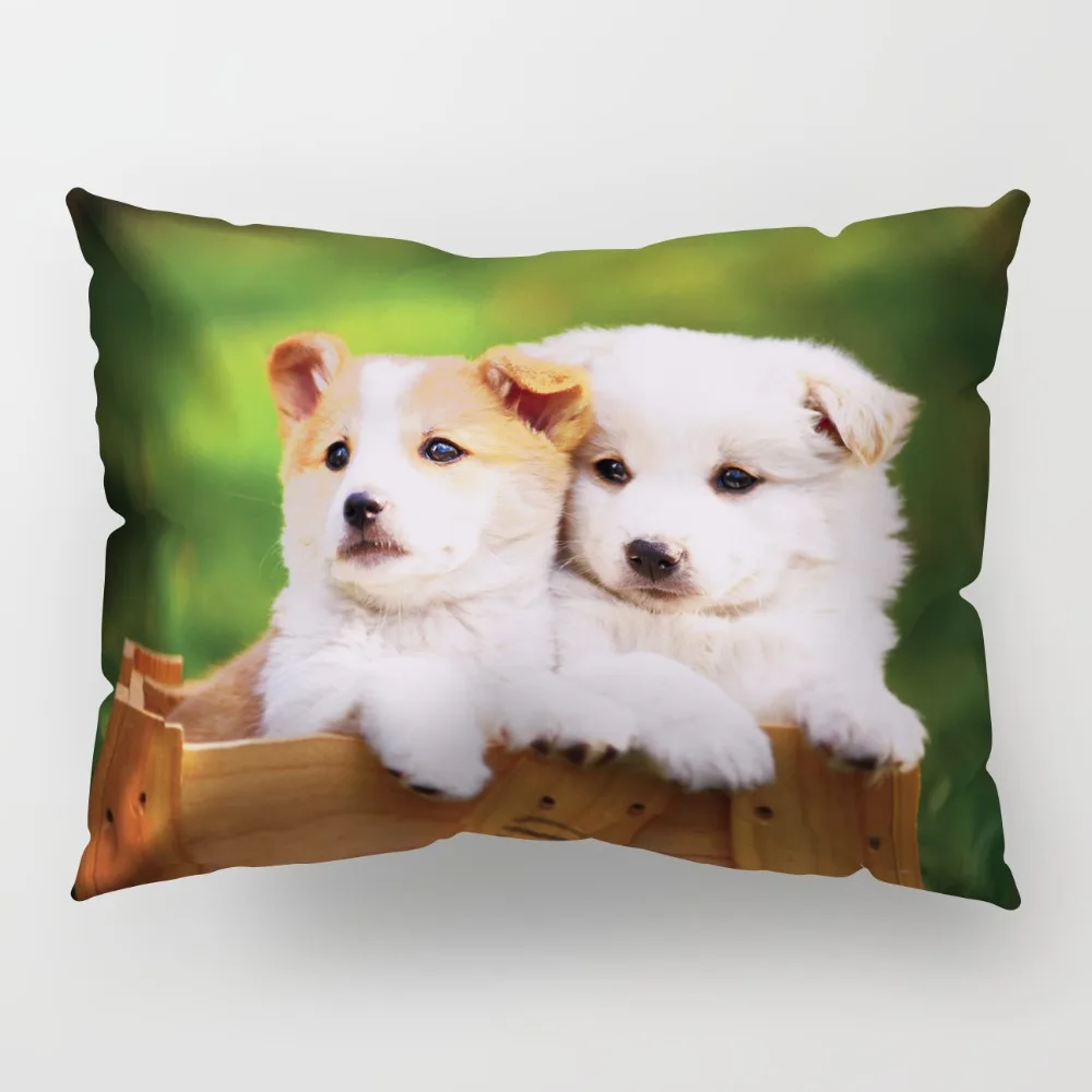 Printed puppy cushion covers Living Room Bed Chair Seat Waist Throw pillow cover Decorative Pillowcase 50x30cm cusion | Дом и сад