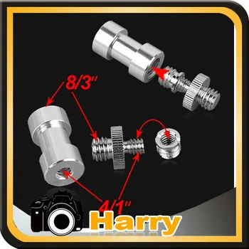 

3 in1 1/4"-3/8"-5/8"Spigot Adapter Screw for Tripod&Camera