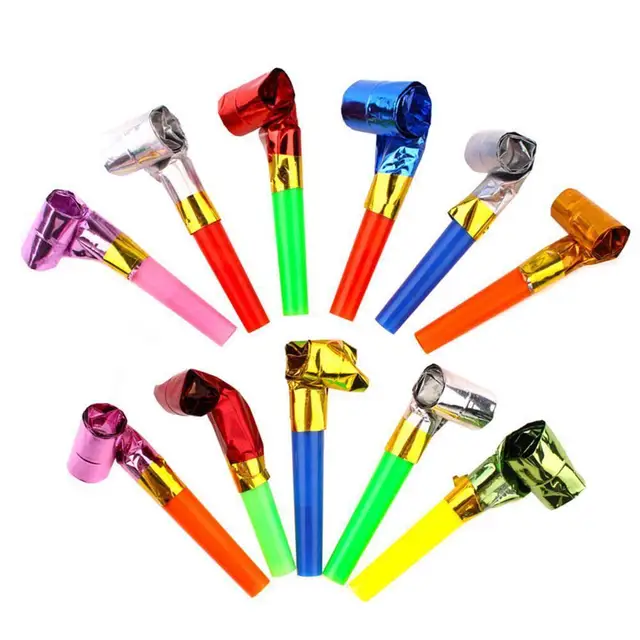 10Pcs/set Funny Colorful Whistles Kids Childrens Birthday Party Blowing