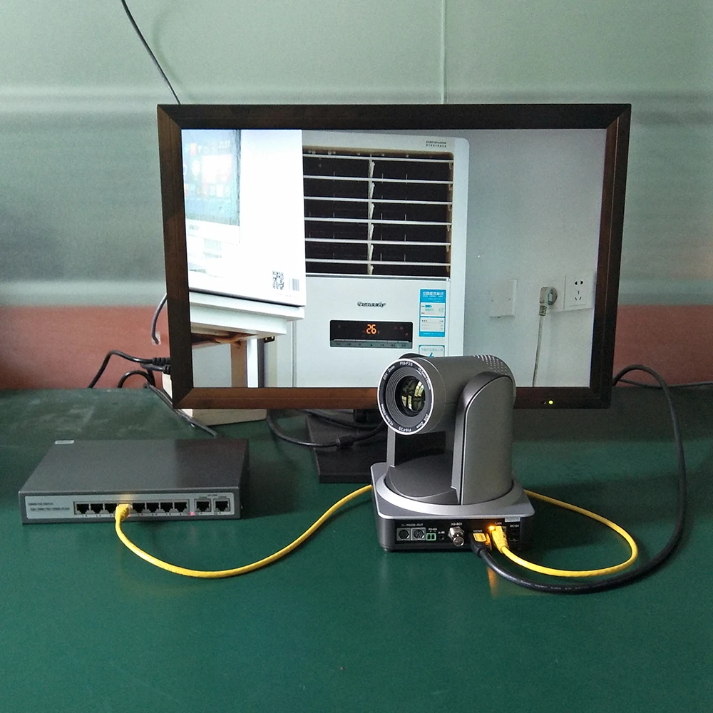 2MP 10x оптический зум PTZ IP POE камера вещания SDI HDMI три одновременных видеовыхода для