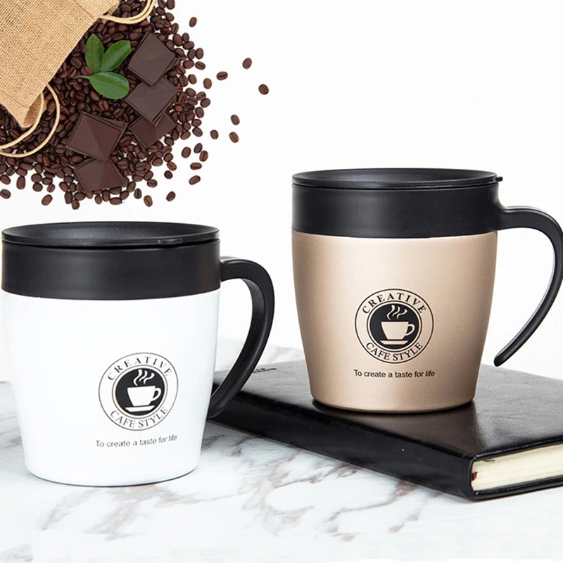 

330ML Thermos Coffee Mug with Lid Stainless Steel Vacuum Flasks Thermo Cup Milk Tea Coffee Water Bottles Christmas gift