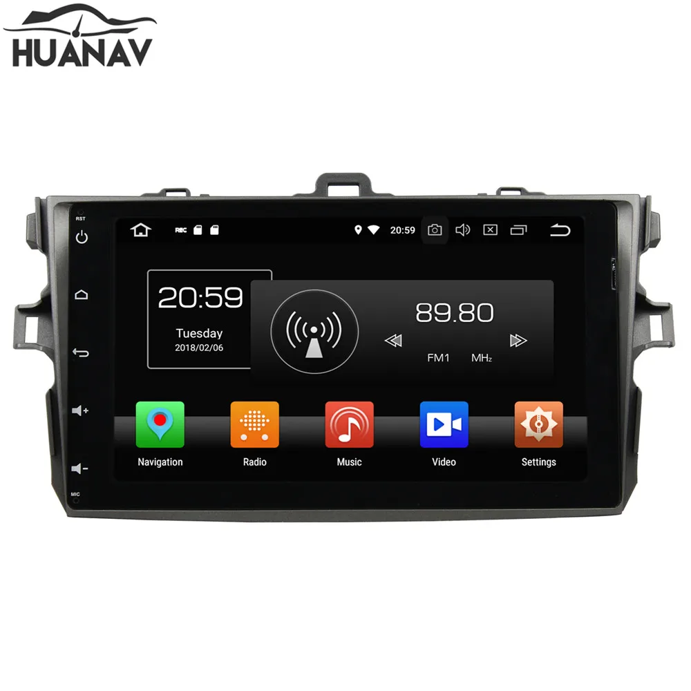 Best Car GPS Navigation No CD DVD Player For TOYOTA COROLLA 2006-2011 stereo in dash multimedia 2 din radio Android 8.0 tape recorder 3