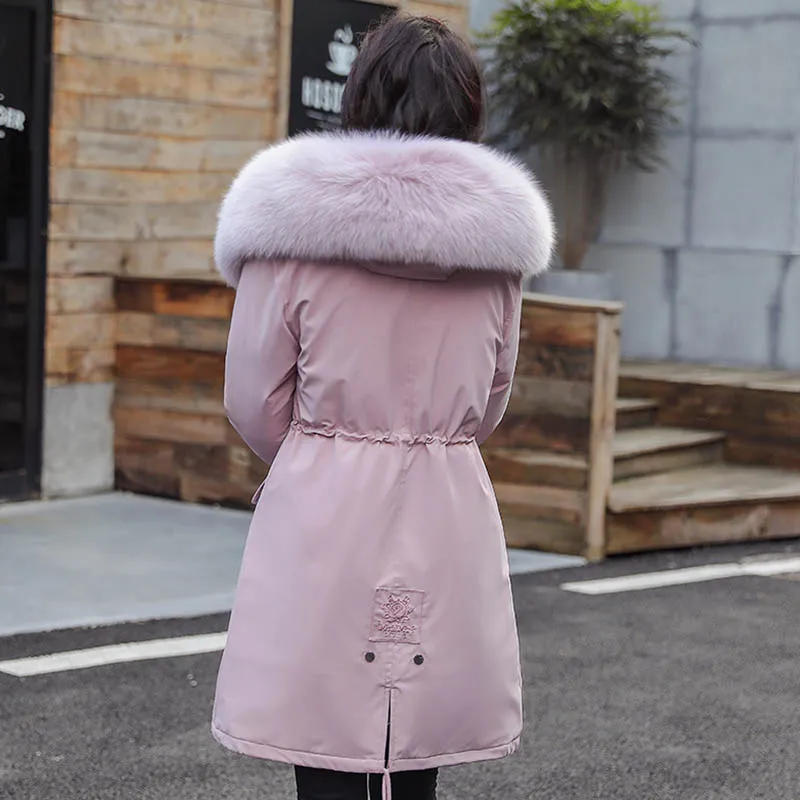 Winter Parker winter New Coat jacket hooded Slim thick fur collar Coat-30 degrees warm winter Coats jacket Parker