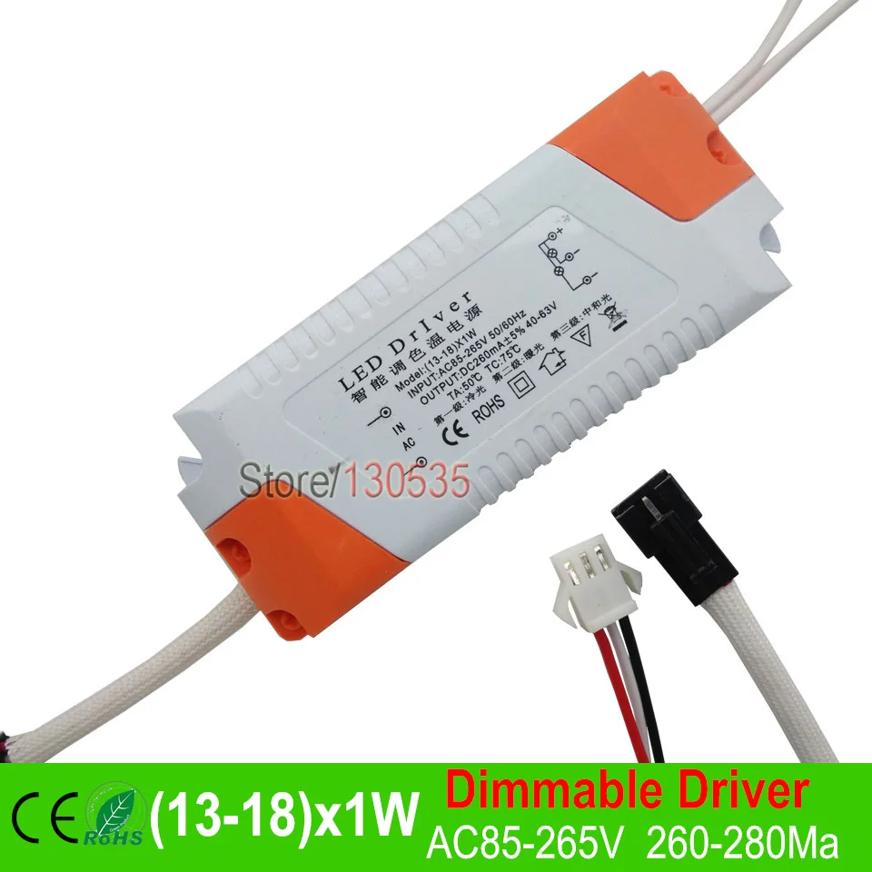 

5pc LED inside Driver Dimmable Three Color Lighting Transformers 12W 15W 18W Constant current Internal driver For led bulb DIY