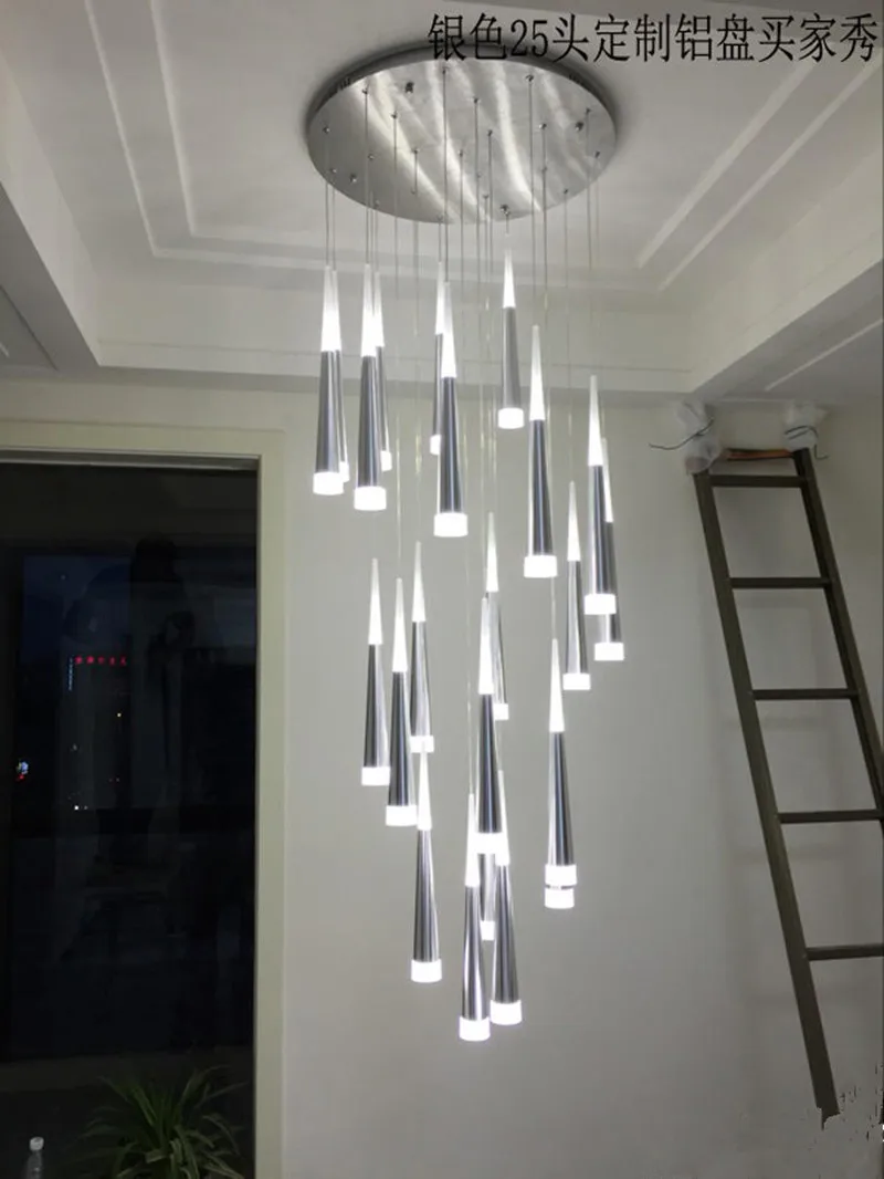 25 36 шт. алюминиевые светодиодные подвесные светильники luminaria в виде конуса|pendant