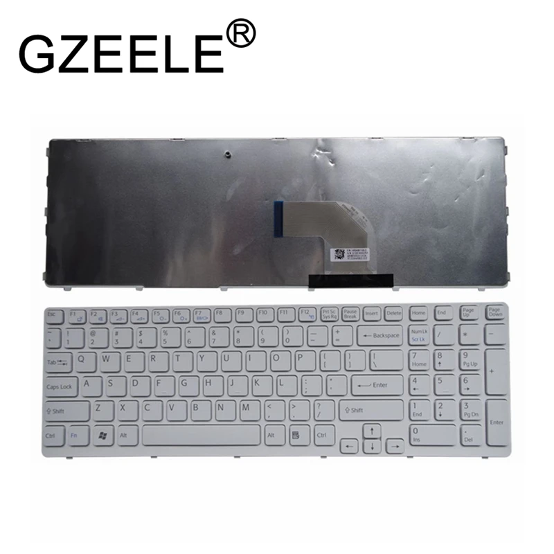 GZEELE новый для SONY VAIO E15 SVE15 SVE1511A1E SVE1511A4E SVE1511B1E SVE-15 SVE1511 английский клавиатуры белого нам 149167811 15,5"