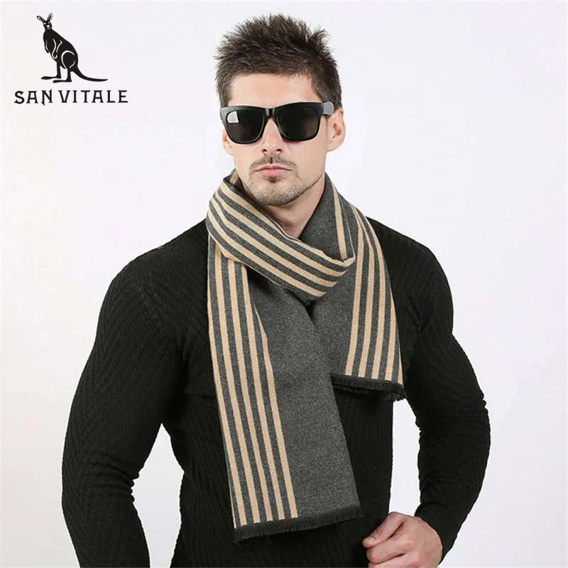 Scarves For Men Winter Warm Scarf Wool Ponchos And Capes Famous Brand