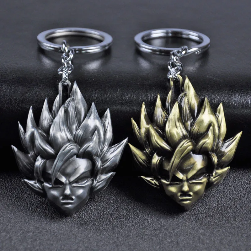 2 типа аниме ювелирные изделия Dragon Ball брелок Z Son Goku Saiyan 3D металлическая фигура