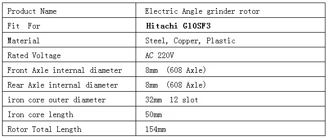 Бесплатная доставка! AC 220 В приводной вал Электрический угловая шлифовальная машина ротор для Hitachi G10SF3, высокое качество