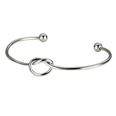 MYLONGINGCHARM 10pcs Knot Bracelet Stainless Steel Adjustable Basic Bangle Wired Knot Bracelet M0393