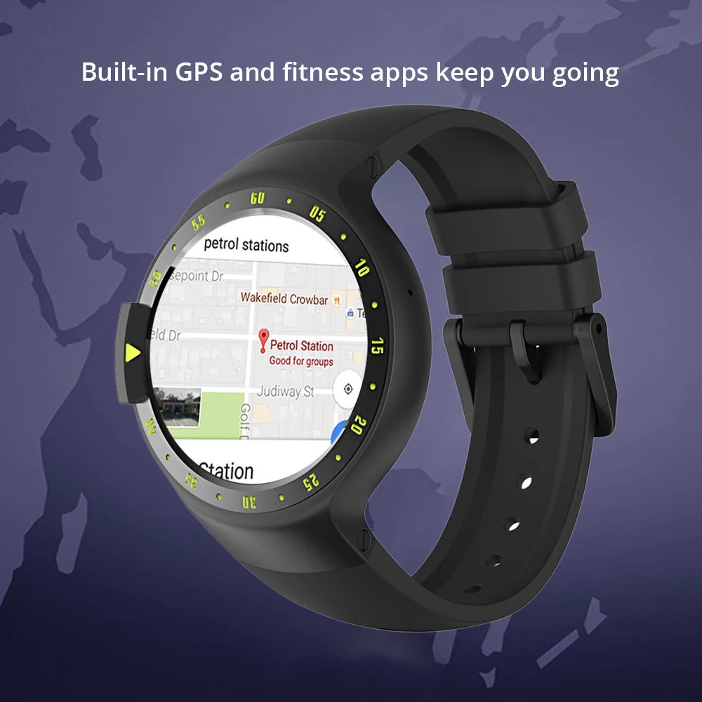 Ticwatch S Glacie Smart Watch Android Wear 2.0 MTK2601 Bluetooth 4.1 WIFI GPS Moving Music Heart Rate IP67 Water Resistant Watch