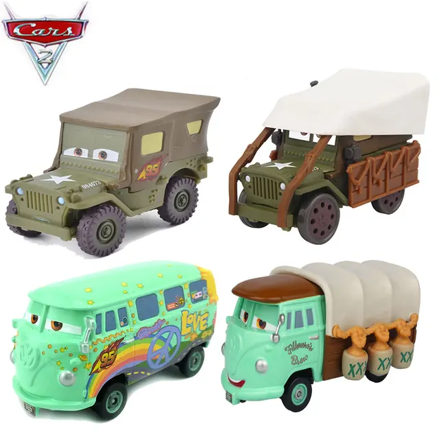 Original Disney Pixar Cars 2 Toys Lightning McQueen The Kings Doc Hudson Mater Metal Model Toy Car Christmas Birthday Boys Gifts 2