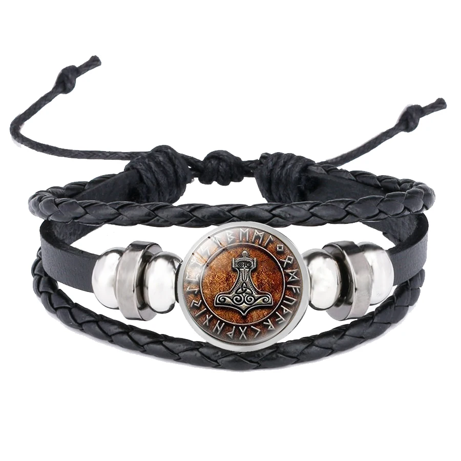 Мужской браслет с компасом Viking Vegvisir Вертлюг нордические руны для ювелирных