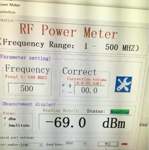 1 шт. OLED RF измеритель мощности 0-500 МГц-80 10 дБм+ установка Значения затухания